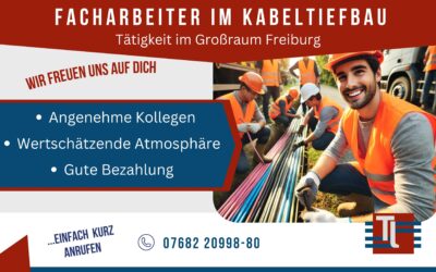 Facharbeiter (m/w/d) Kabeltiefbau im Grossraum Freiburg